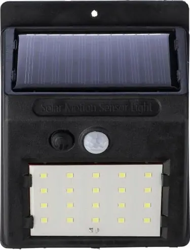 Lámpara solar PP 20 LED COB sensor movimiento IP44 800 mAh