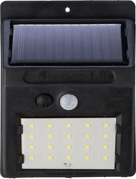 Lámpara solar PP 20 LED COB sensor movimiento IP44 800 mAh