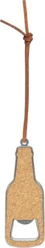 Abrebotellas corcho acero inox cordón PU funda papel
