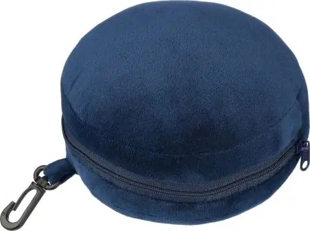 Almohada viaje con antifaz poliéster mosquetón PP