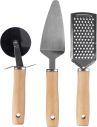 Set de utensilios de cocina de acero y haya - Imagen 5