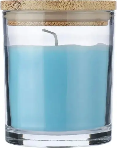 Vela cristal vainilla 120 g tapa bambú