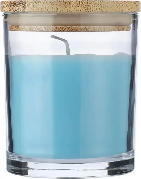 Vela cristal vainilla 120 g tapa bambú