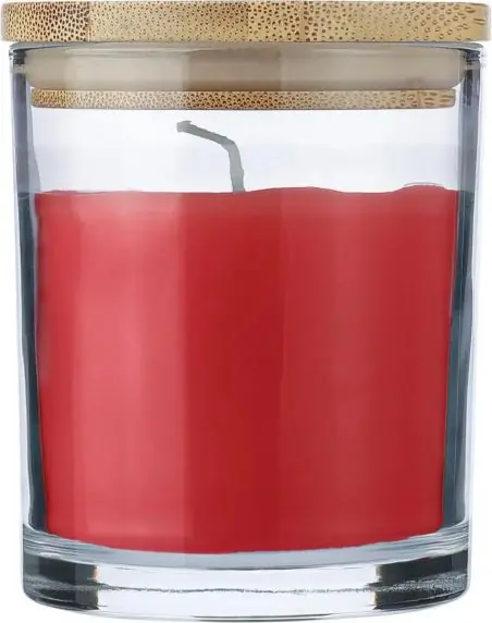 Vela cristal vainilla 120 g tapa bambú