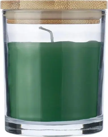 Vela cristal vainilla 120 g tapa bambú