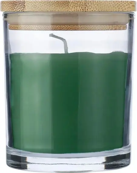 Vela cristal vainilla 120 g tapa bambú