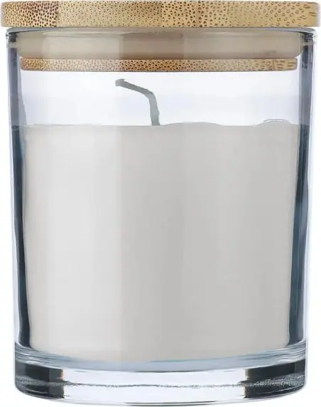 Vela cristal vainilla 120 g tapa bambú