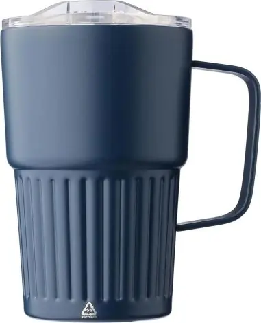 Taza termo inox reciclado 450 ml asa tapa deslizante RCS