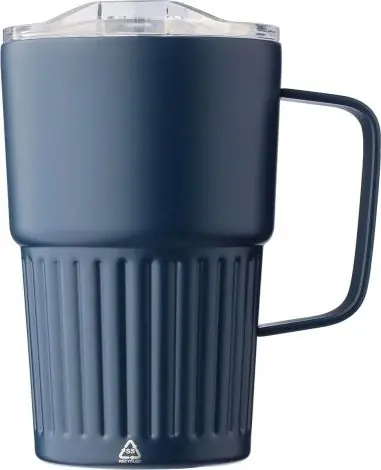Taza termo inox reciclado 450 ml asa tapa deslizante RCS