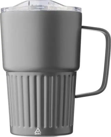 Taza termo inox reciclado 450 ml asa tapa deslizante RCS