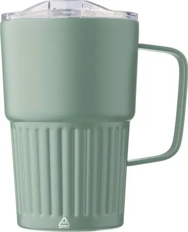 Taza termo inox reciclado 450 ml asa tapa deslizante RCS