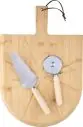 Set pizza bambú con tabla, cortador y espátula - Imagen 16