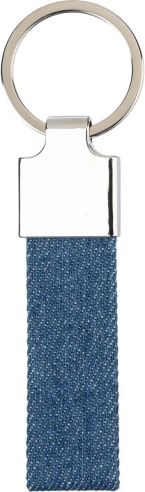 Llavero tela vaquera denim y zinc
