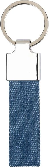 Llavero tela vaquera denim y zinc
