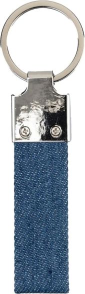 Llavero tela vaquera denim y zinc