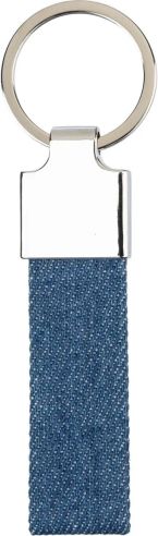 Llavero tela vaquera denim y zinc
