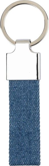 Llavero tela vaquera denim y zinc