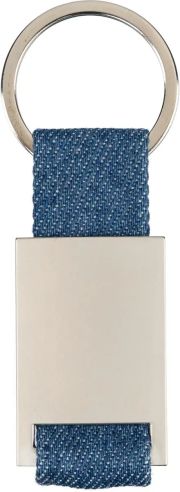 Llavero mezclilla vaquera zinc anilla funda papel kraft