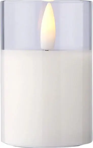 Vela LED PP con soporte vidrio 100 horas