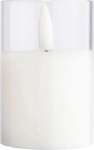 Vela LED PP con soporte vidrio 100 horas