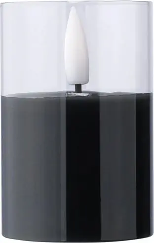 Vela LED PP con soporte vidrio 100 horas