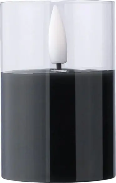 Vela LED PP con soporte vidrio 100 horas