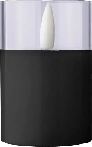 Vela LED PP con soporte vidrio 100 horas