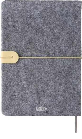 Cuaderno fieltro reciclado A5 80h rayas 70gsm marcapáginas
