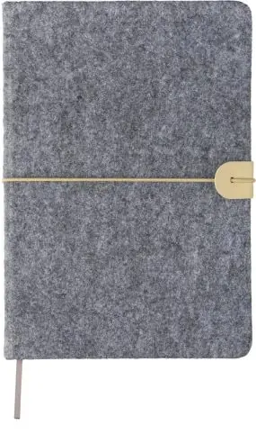 Cuaderno fieltro reciclado A5 80h rayas 70gsm marcapáginas