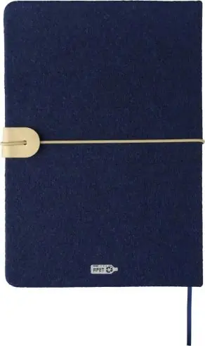 Cuaderno fieltro reciclado A5 80h rayas 70gsm marcapáginas