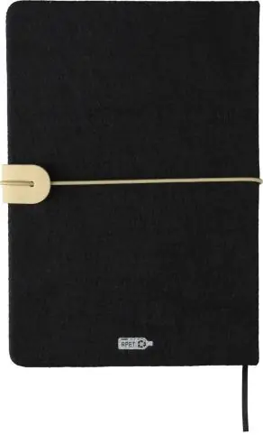Cuaderno fieltro reciclado A5 80h rayas 70gsm marcapáginas