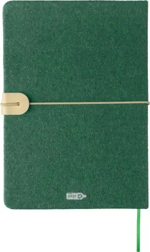 Cuaderno fieltro reciclado A5 80h rayas 70gsm marcapáginas