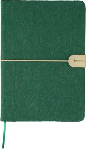 Cuaderno fieltro reciclado A5 80h rayas 70gsm marcapáginas