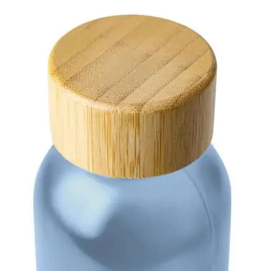 Botella vidrio 500 ml glaseada con bambú