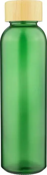 Botella vidrio 500 ml glaseada con bambú