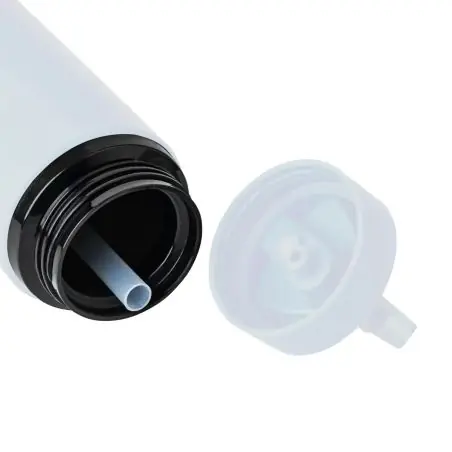Bidón acero reciclado Zeno 500 ml con pajita