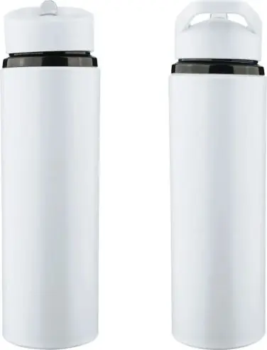 Bidón acero reciclado Zeno 500 ml con pajita
