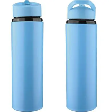 Bidón acero reciclado Zeno 500 ml con pajita