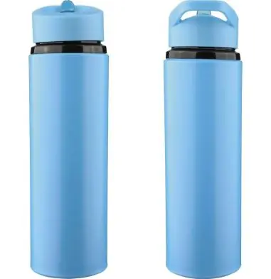 Bidón acero reciclado Zeno 500 ml con pajita