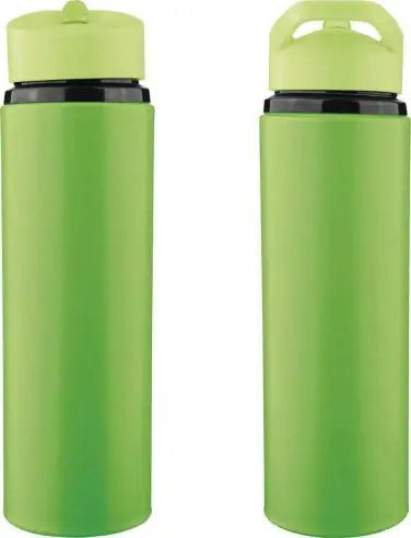 Bidón acero reciclado Zeno 500 ml con pajita