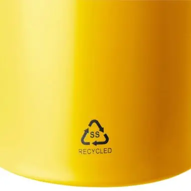 Bidón acero reciclado Zeno 500 ml con pajita