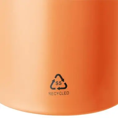 Bidón acero reciclado Zeno 500 ml con pajita
