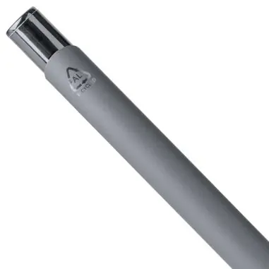 Bolígrafo aluminio reciclado caucho UV azul