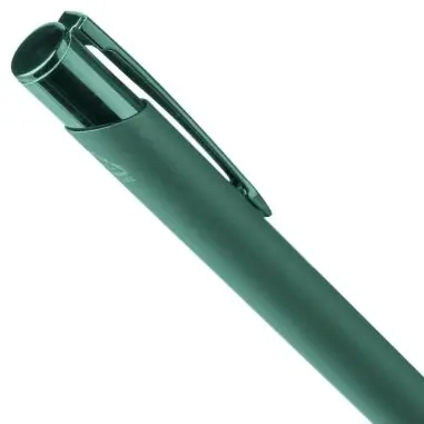 Bolígrafo aluminio reciclado caucho UV azul