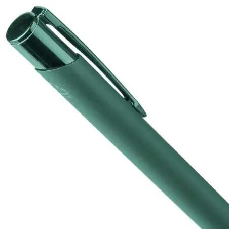 Bolígrafo aluminio reciclado caucho UV azul