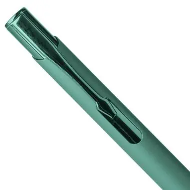 Bolígrafo aluminio reciclado caucho UV azul