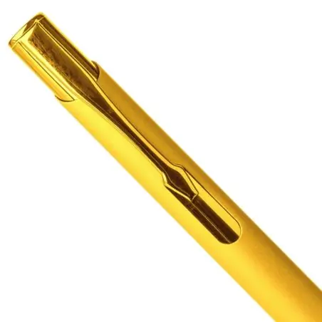 Bolígrafo aluminio reciclado caucho UV azul