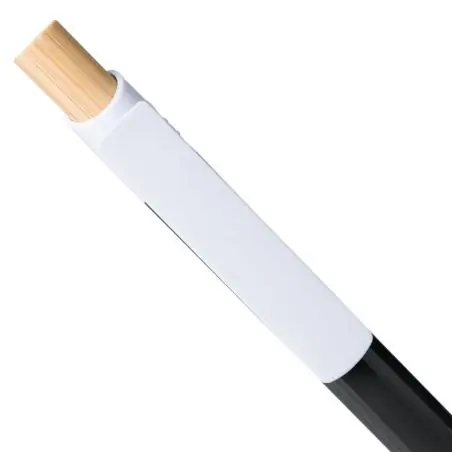 Bolígrafo ABS reciclado pulsador bambú