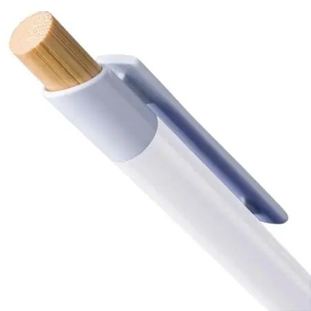 Bolígrafo ABS reciclado pulsador bambú