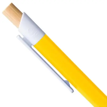 Bolígrafo ABS reciclado pulsador bambú